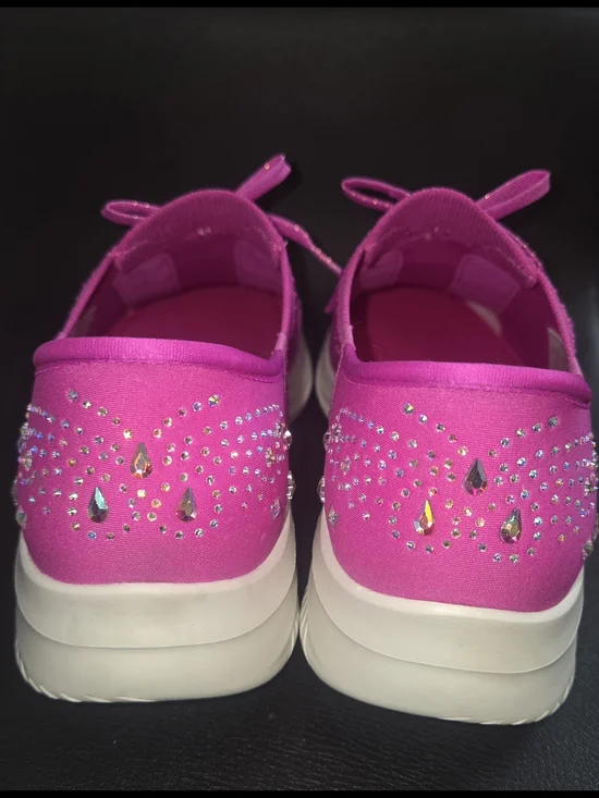 Skechers Hands Free Slip-ins Ultra Flex 4.0 Gemstone Glow Fuchsia/Pink Size 7.5 - Picture 4 of 8